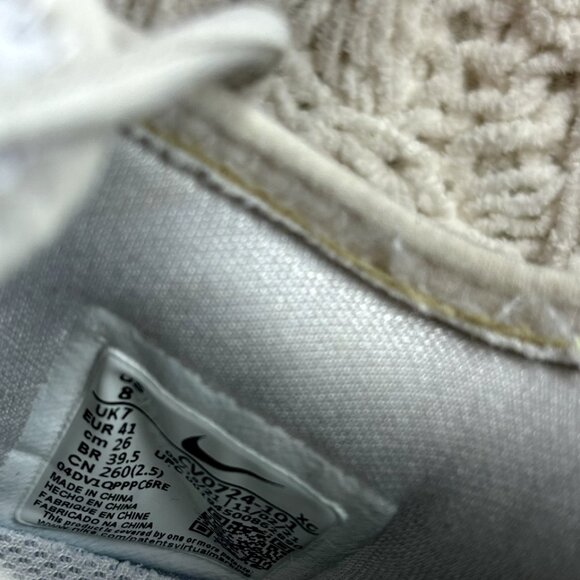 Nike React Vapor NXT HC White Black Tennis Shoes CV0724-101 Sz US 8, 41 EU - Picture 16 of 16